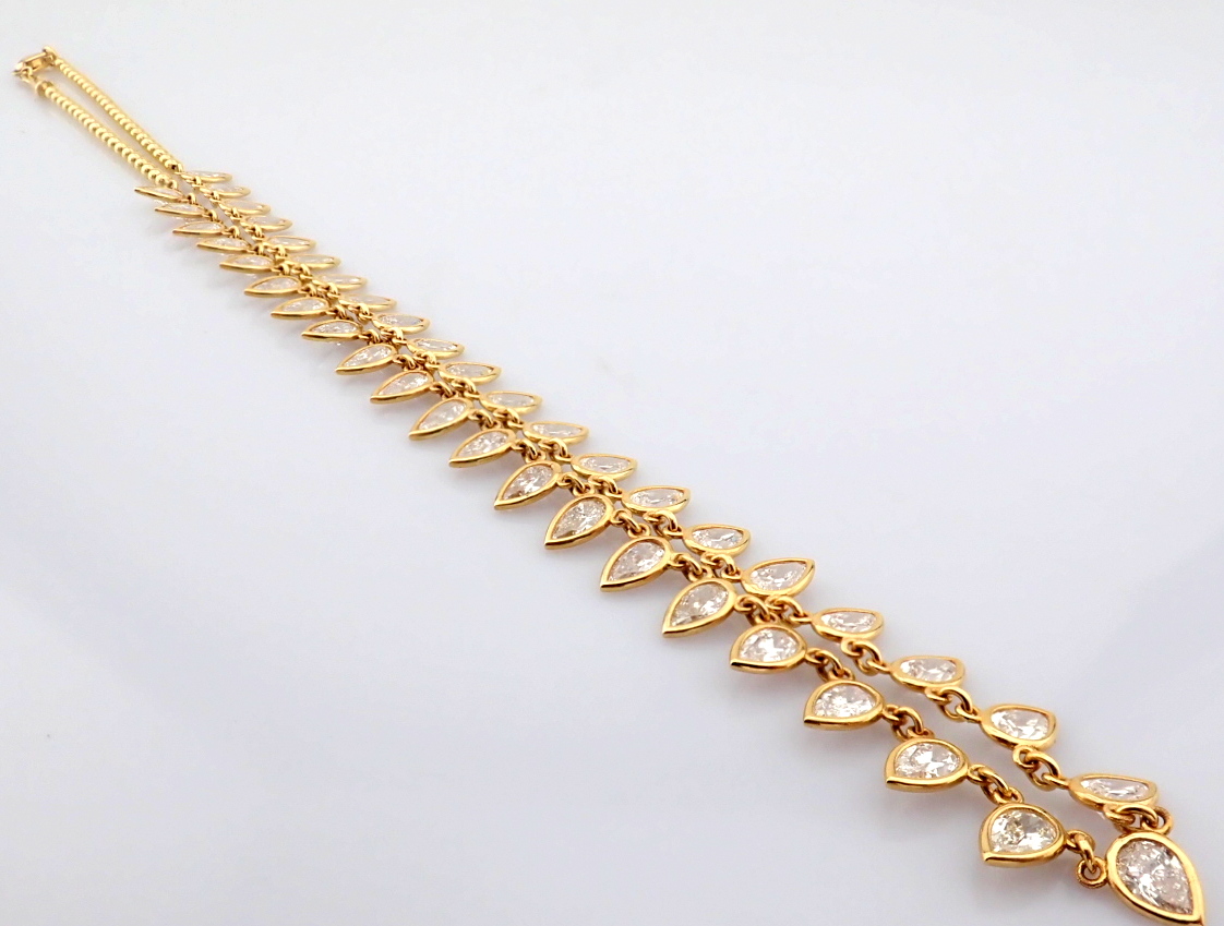 Pear Cut Lab-Grown Diamond Necklace - 7.01 Total Carat (MDI Certified)
