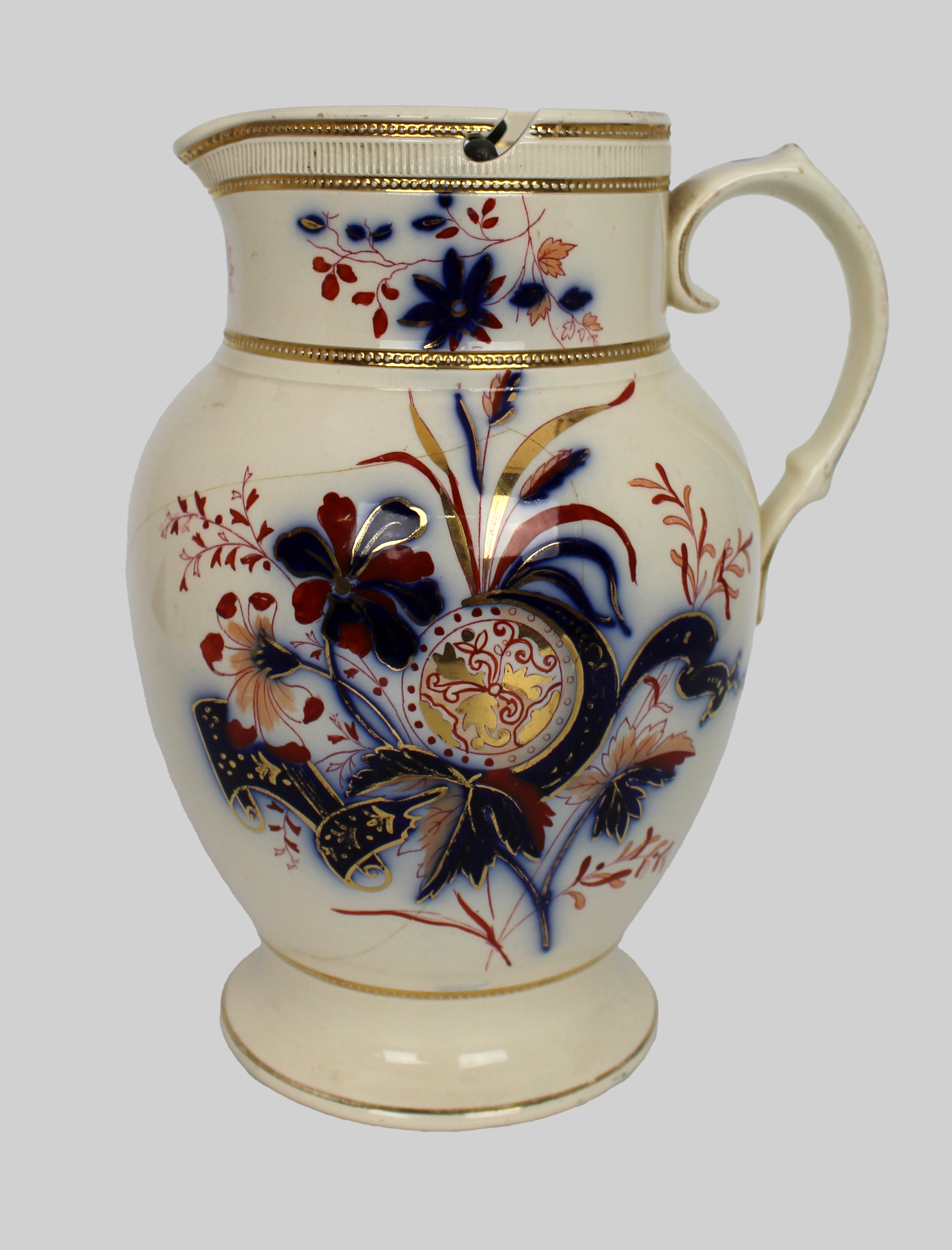 Victorian E. M. & Co. Jug with Pewter Lid