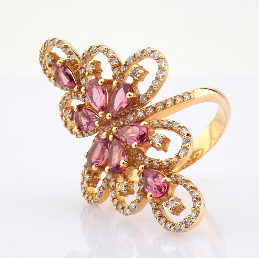 Natural Diamond 18K Rose/Pink Gold Ring