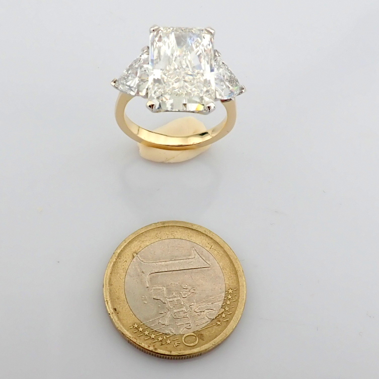 Radiant Cut Lab-Grown Diamond Ring - 10.82 Total Carat (IGI Certified)