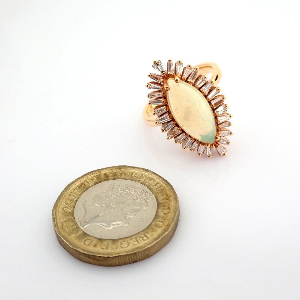 Natural Diamond 18K Rose/Pink Gold Ring