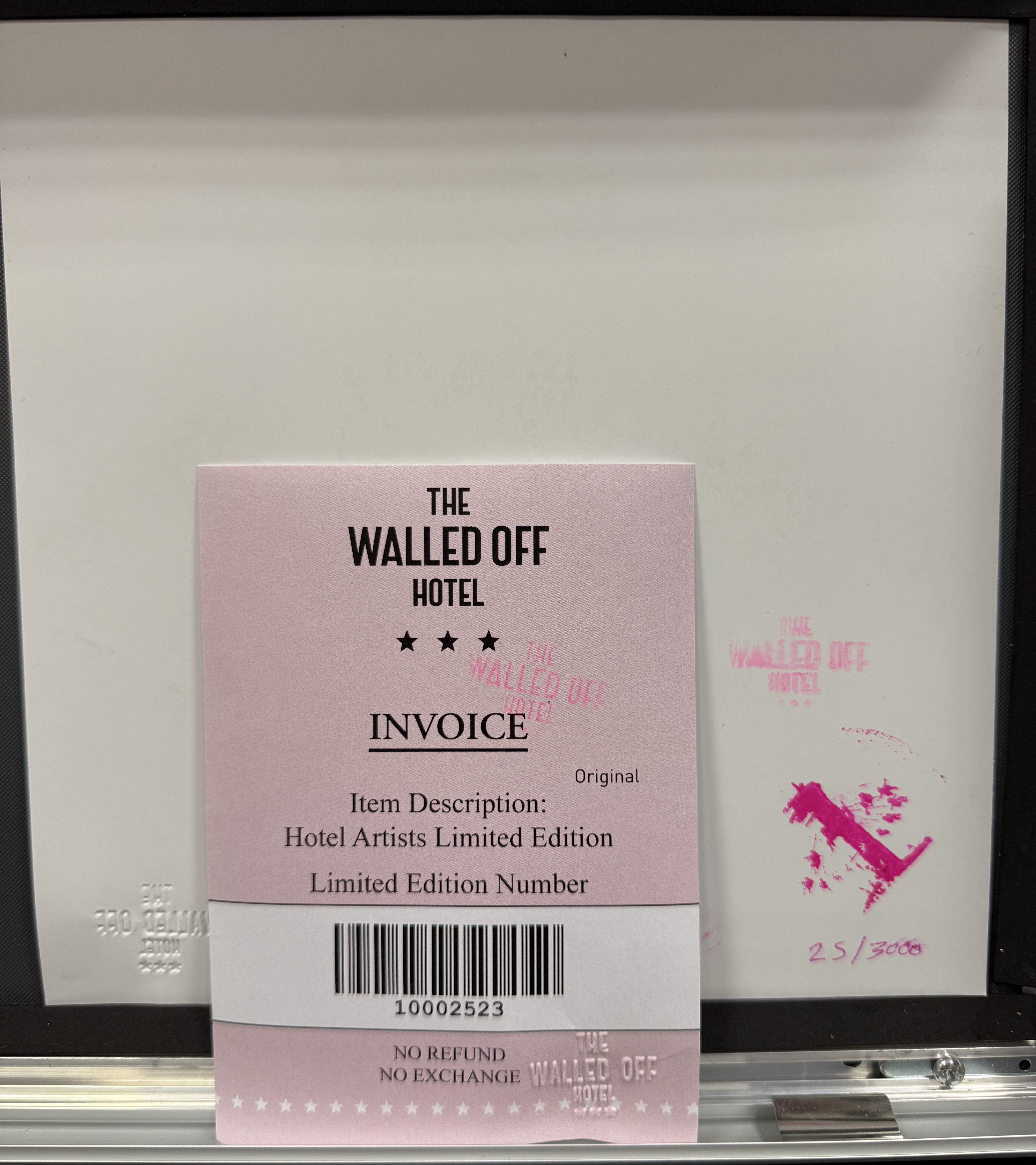 Banksy, The Walled Off Hotel, Limited Edition, Original Print.