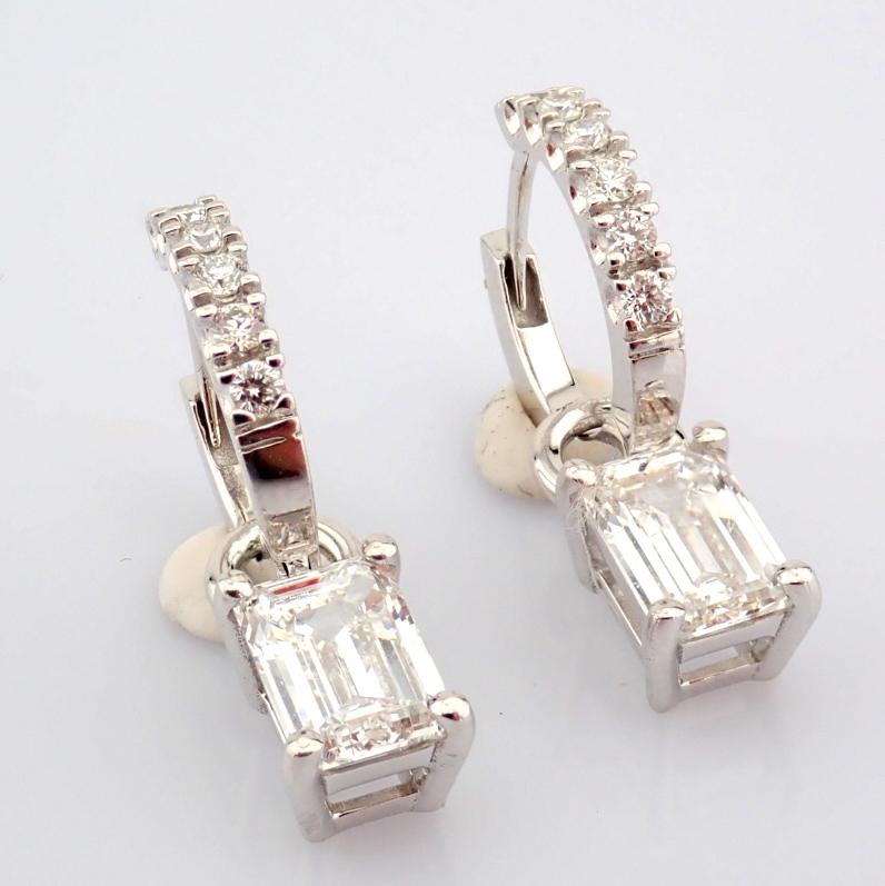 Emerald Cut Lab-Grown Diamond Earring - 2.41 Total Carat (IGI Certified)