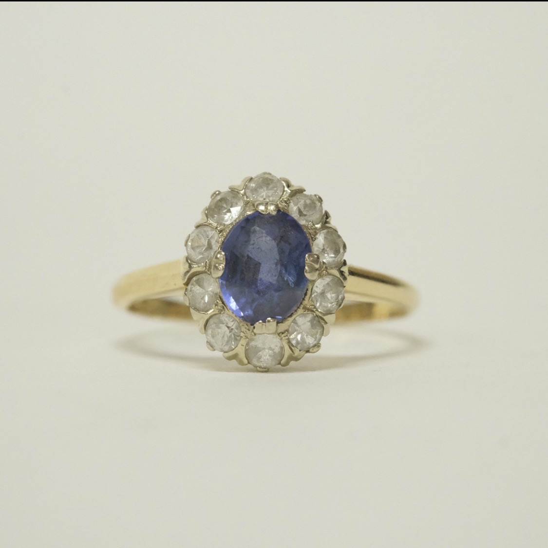 Carmose Ring, 18 K Gold With 0.25 ct Topaz and White Stones