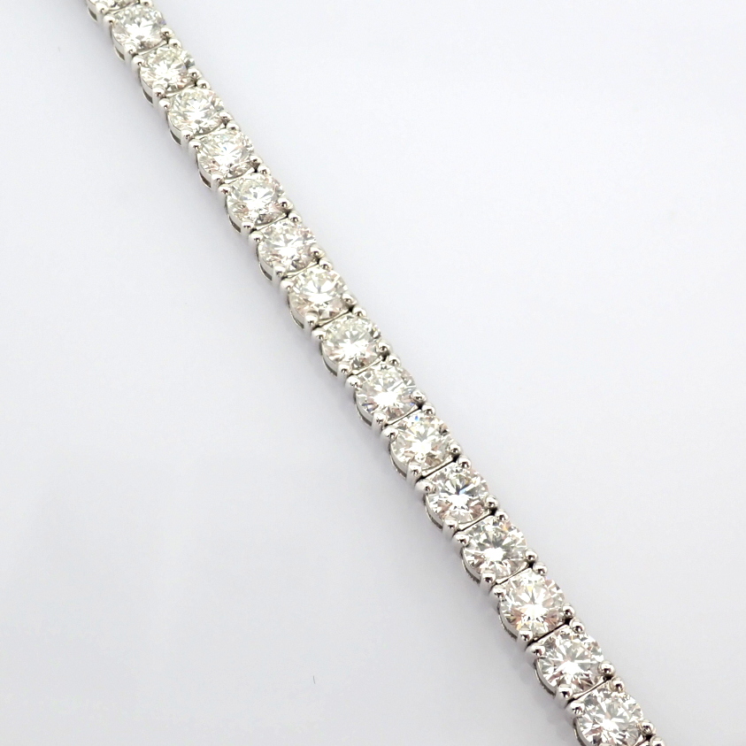 Natural Diamond 14 White Gold Bracelet