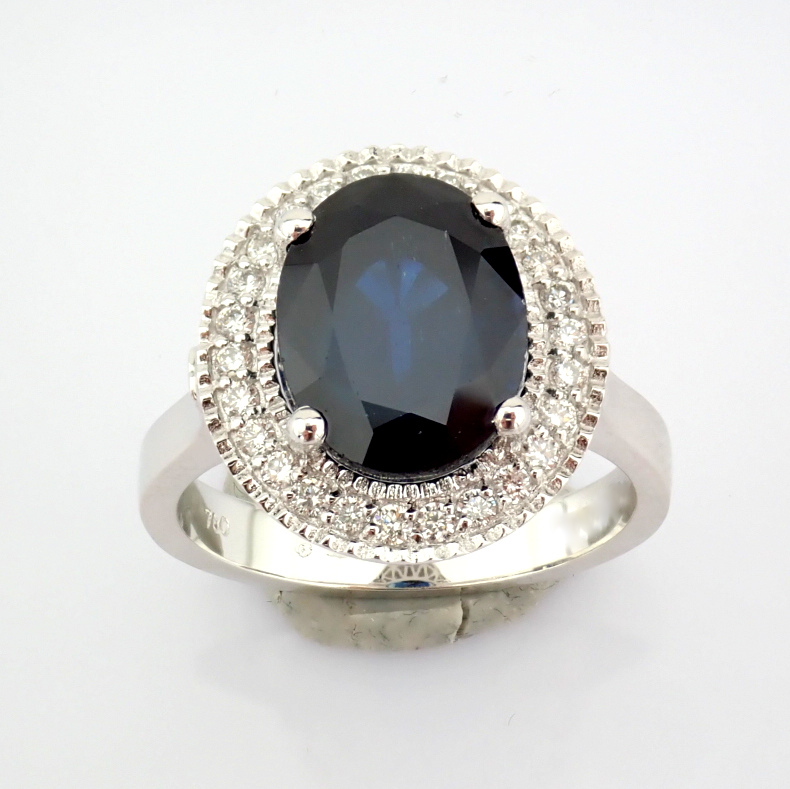 Natural Diamond 18K White Gold Ring