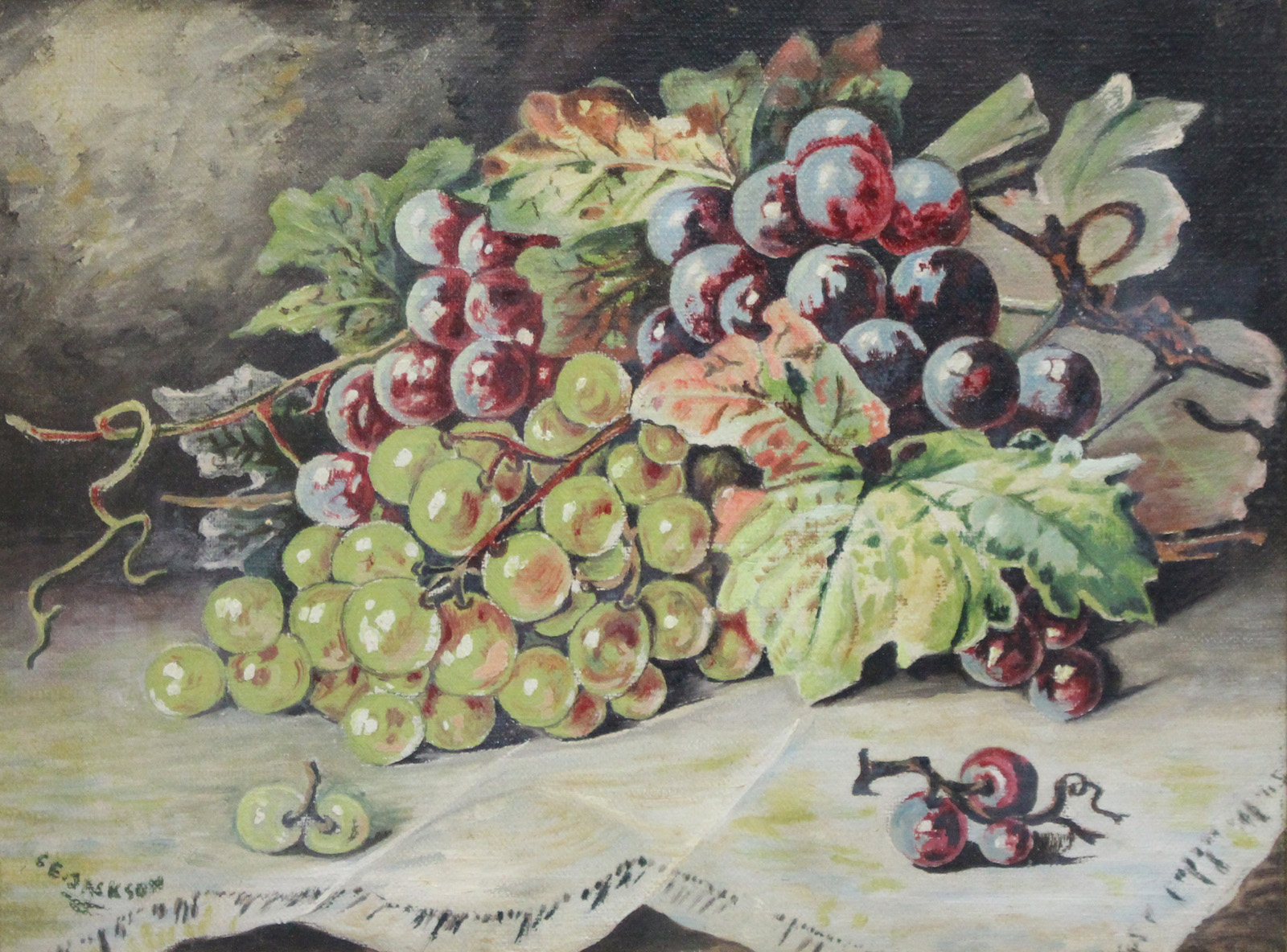 Pair of Signed Still Life Paintings Oil on Canvas