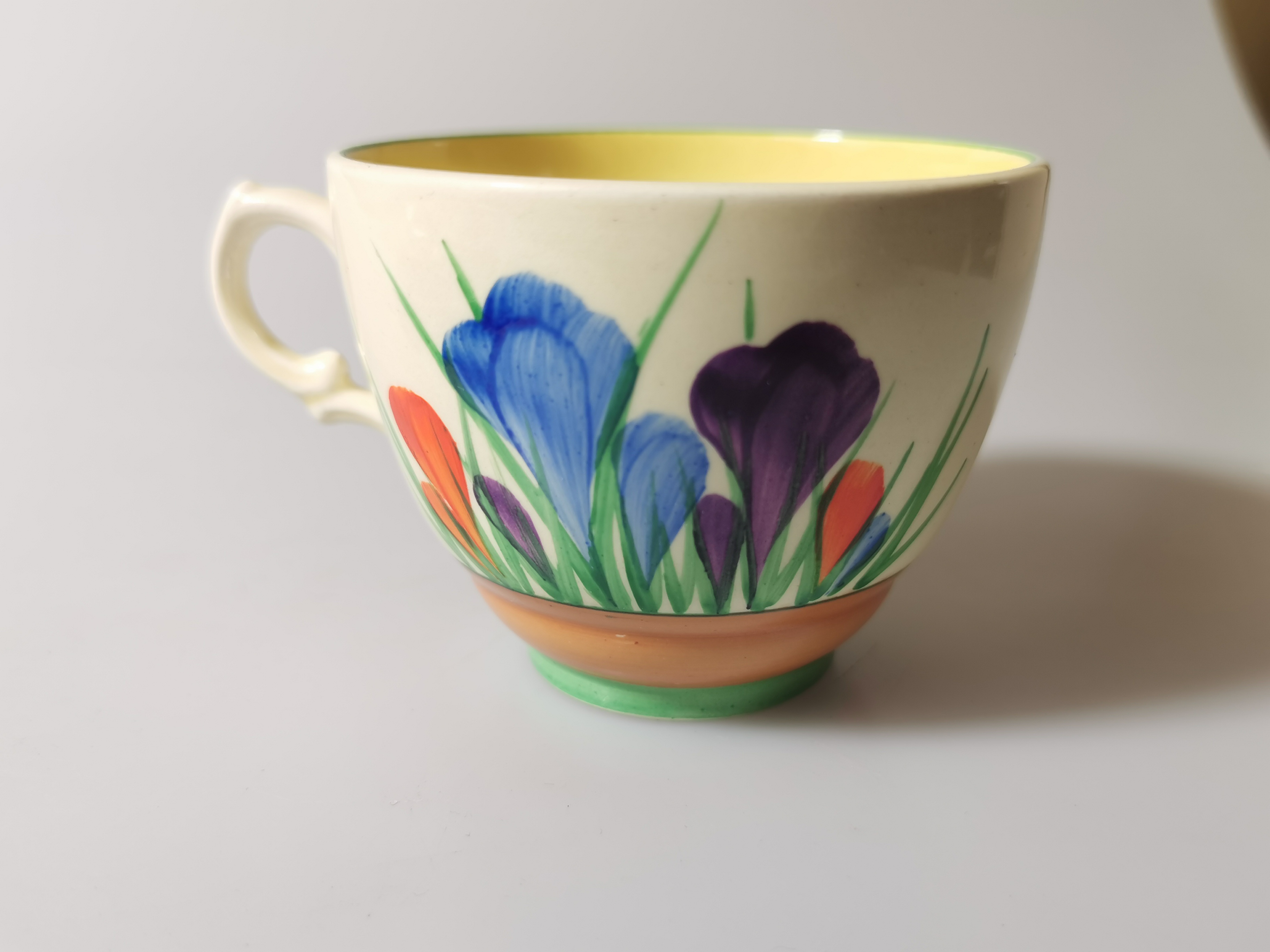 Clarice Cliff “Crocus” Cup, Saucer & Tea Plate Trio