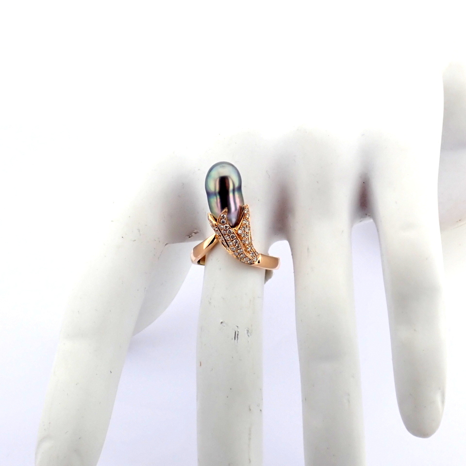 Natural Diamond 18K Rose/Pink Gold Ring