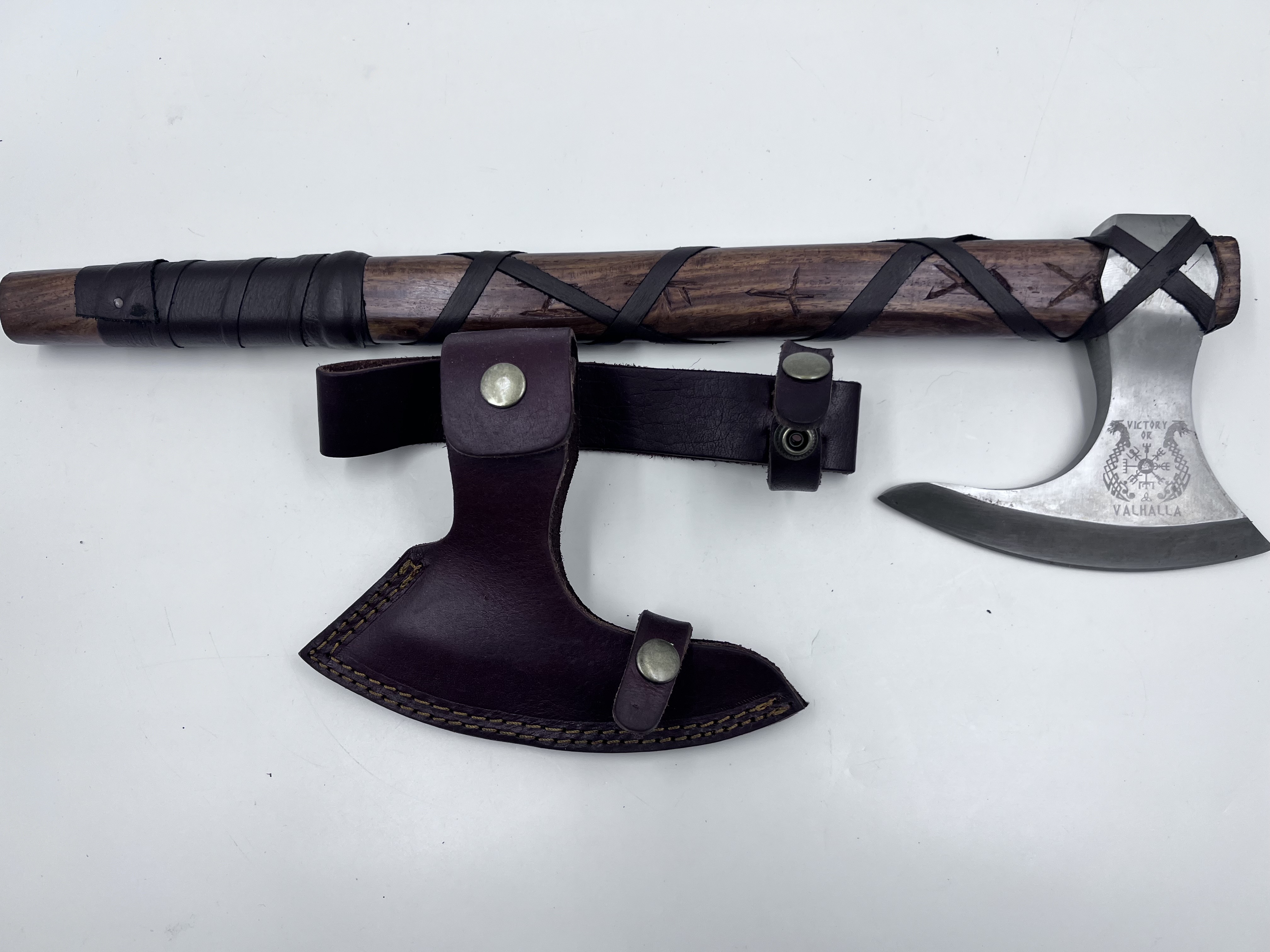 Victory or Valhalla ! with rune handle, Viking axe