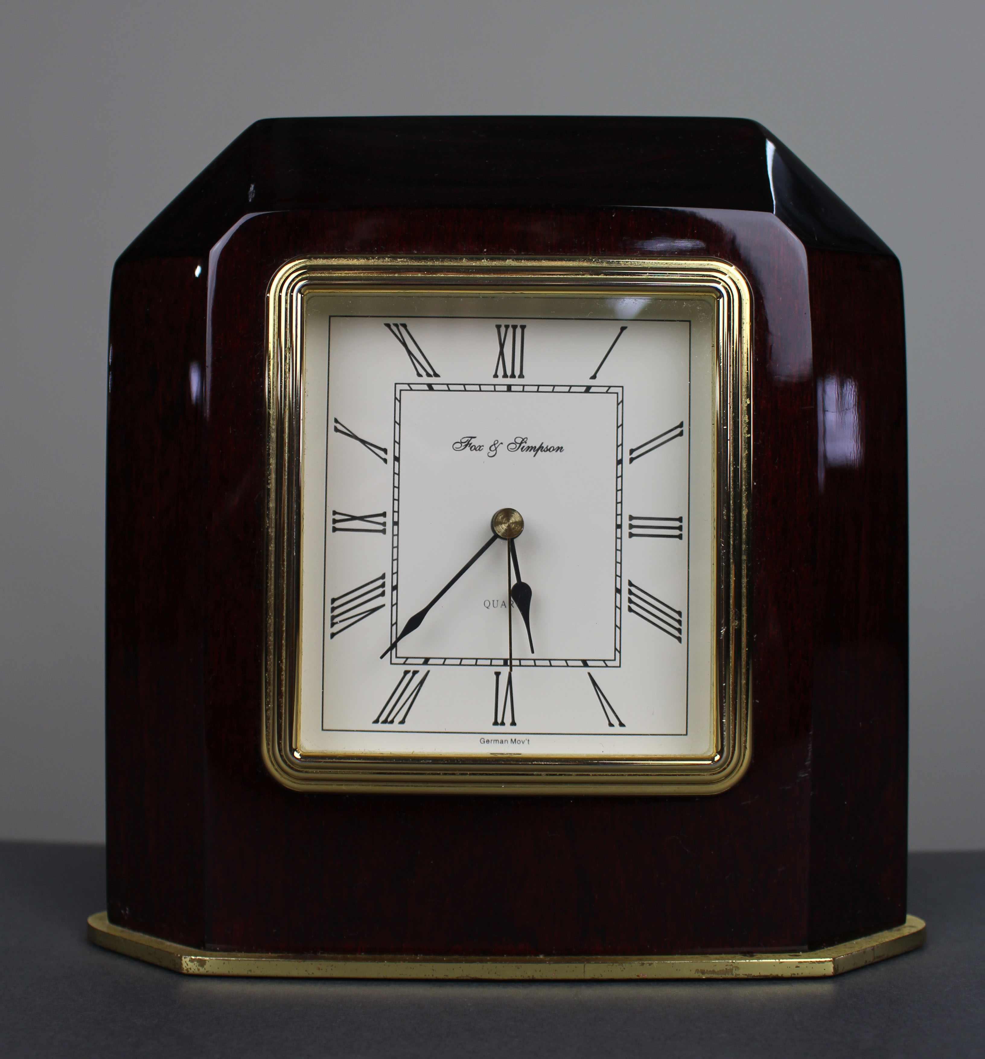 Vintage Fox & Simpson Quartz Mantle Clock