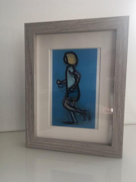 Julian Opie (1958-) Pair of 3D Lenticular Moving Image, In Colours ‘Paul Running’ & ‘Bibi Running’