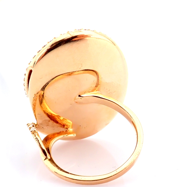 Natural Diamond 18K Yellow Gold Ring