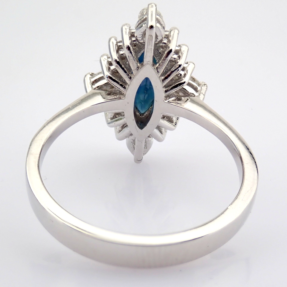 Natural Diamond 18K White Gold Ring