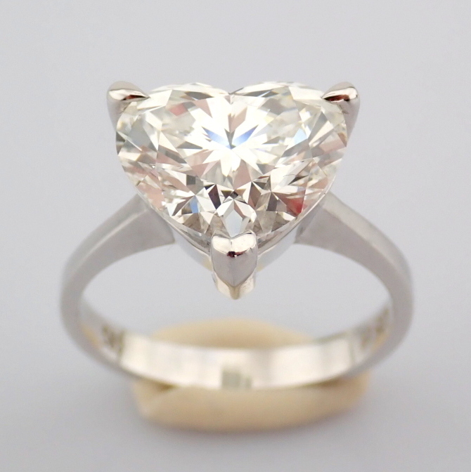 Heart Cut Lab-Grown Diamond Ring - 4.05 Total Carat (IGI Certified)