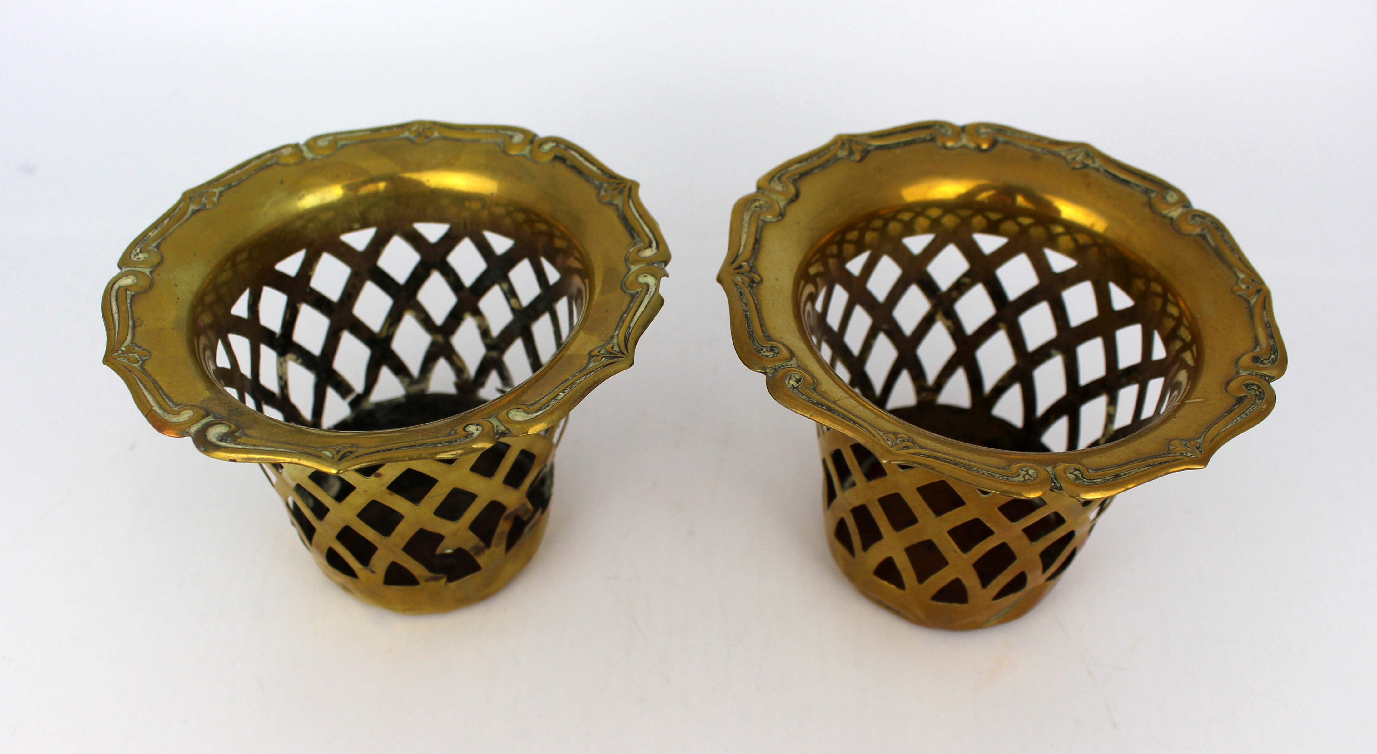 Pair of Antique Brass Dishes