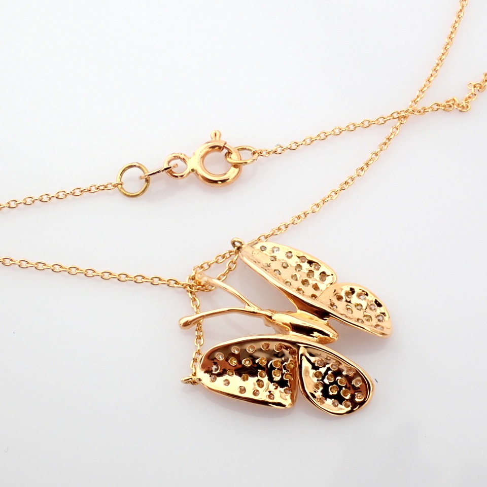 Natural Diamond 18K Rose/Pink Gold Necklace