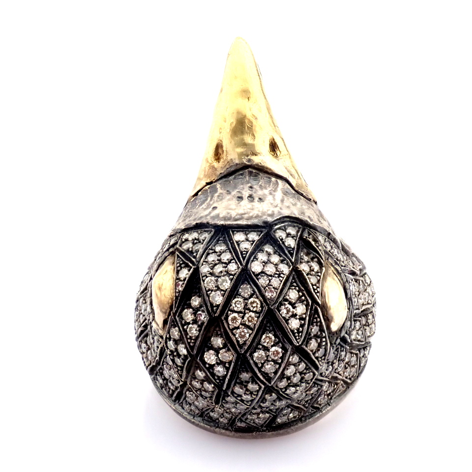 Natural Diamond 18K Yellow Gold Ring