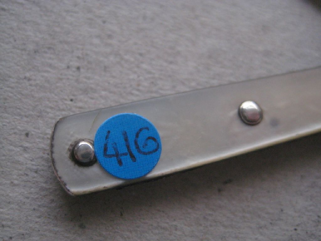 George III Mother of Pearl Hafted Silver Bladed Folding Fruit Knife
