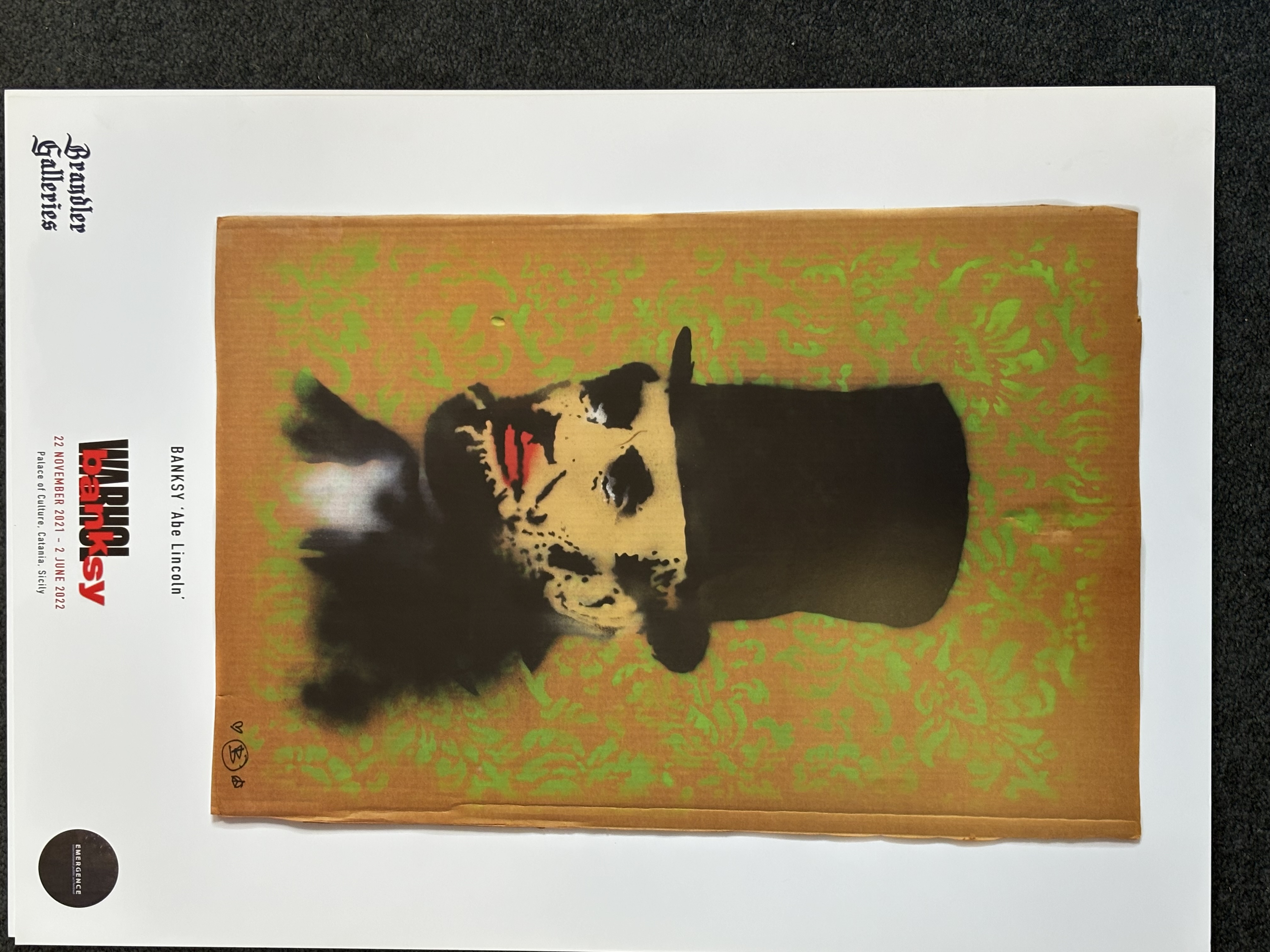 Banksy Abe Lincoln Poster - Limited Edition Unsigned Naturally 50 x 70cm Free Post In UK