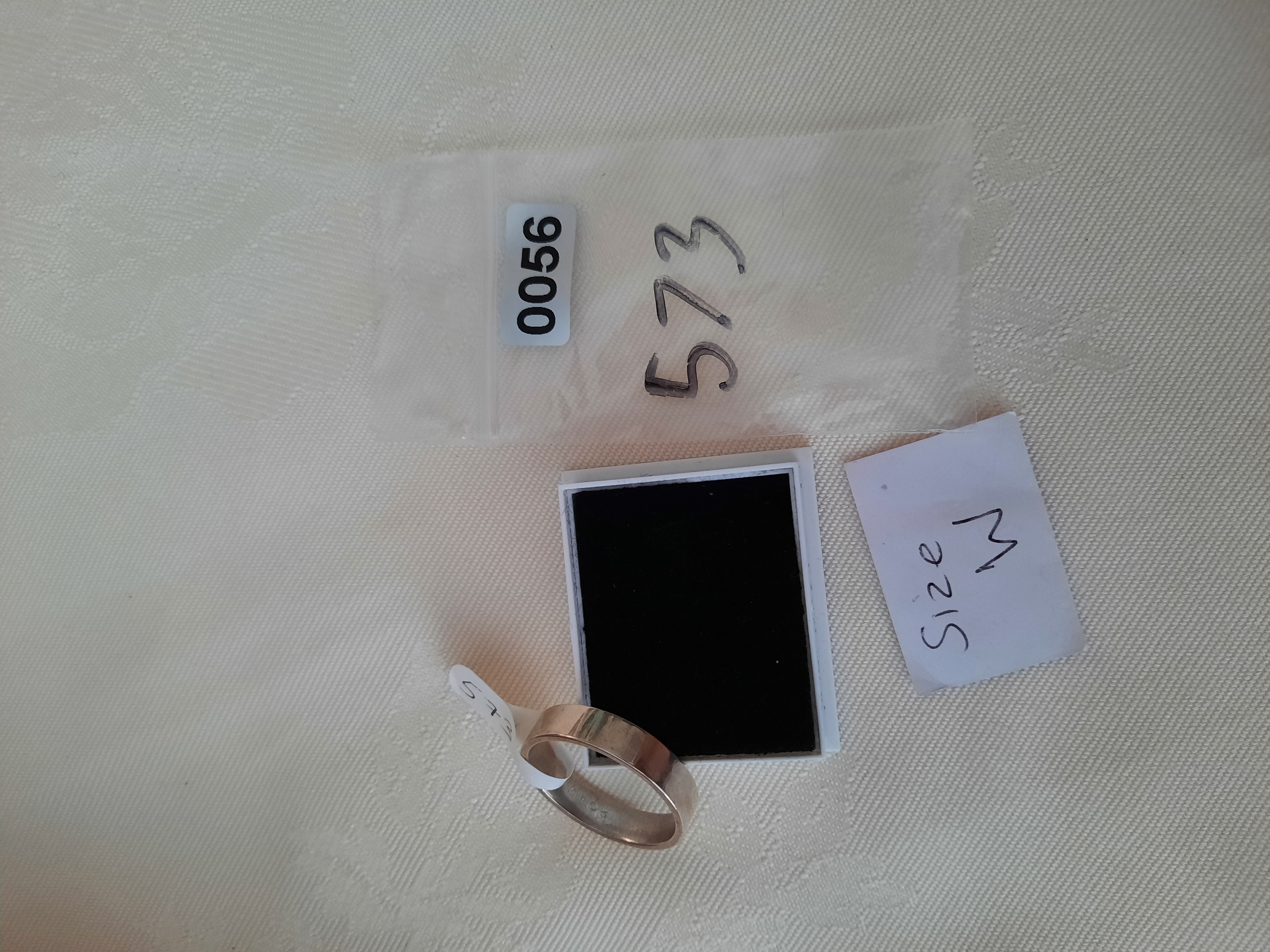 Sterling silver flat men's wedding band RRP £69