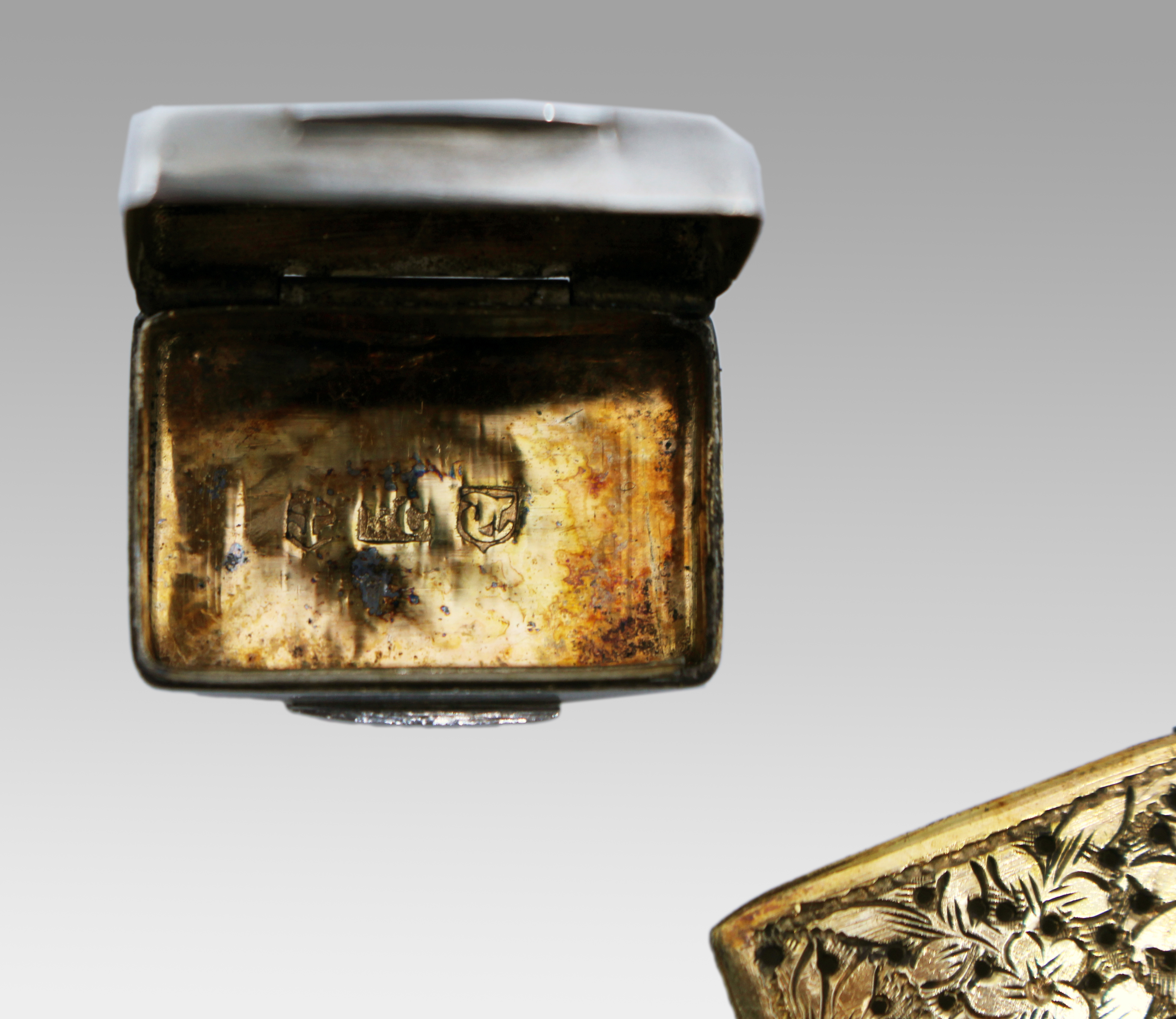 Early Victorian Solid Silver Vinaigrette by Francis Clark 1842