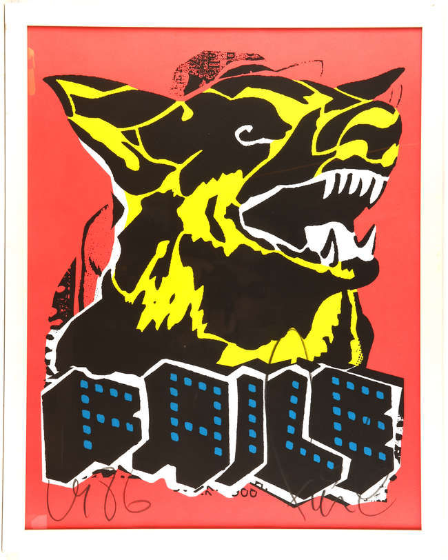 Faile(b 1975 & 76) 'Dog, Black Light Edition', Colour Screenprint, Signed In Pencil, Editioned, 2007