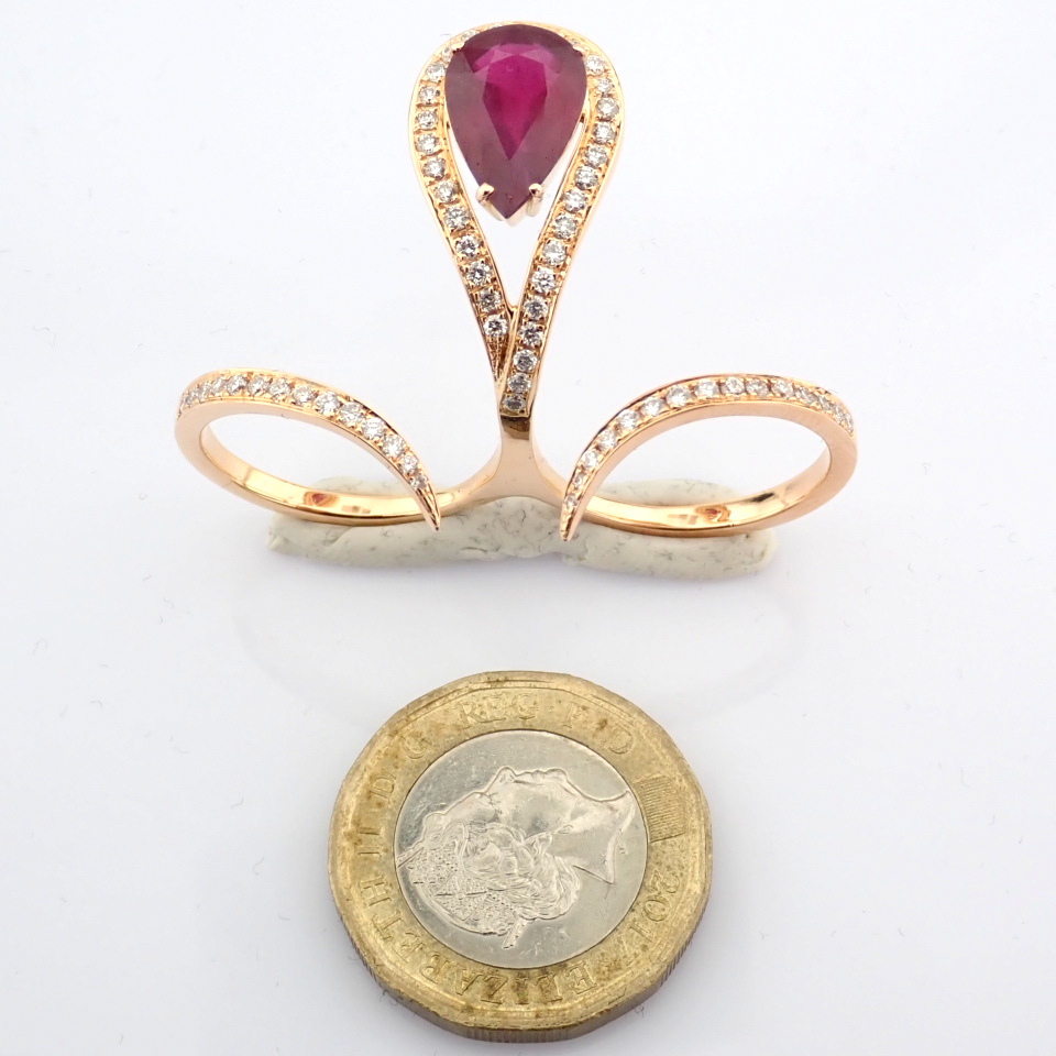 Natural Diamond 18K Rose/Pink Gold Ring