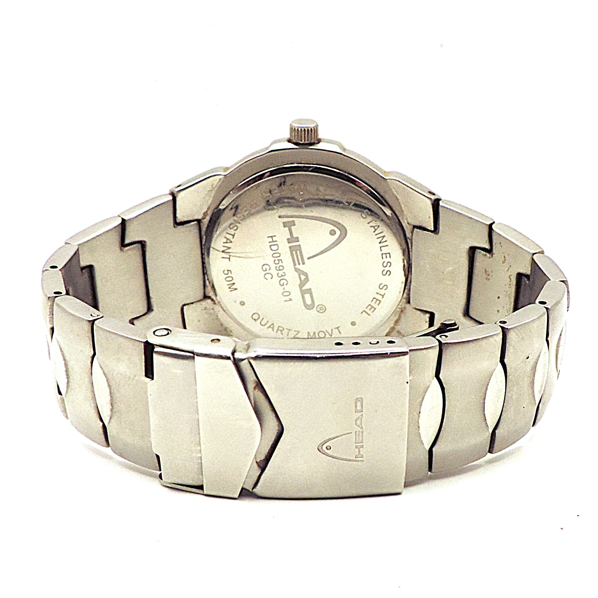 HEAD Quartz Bracelet Watch HD0J93G-01-GC - New Battery Working