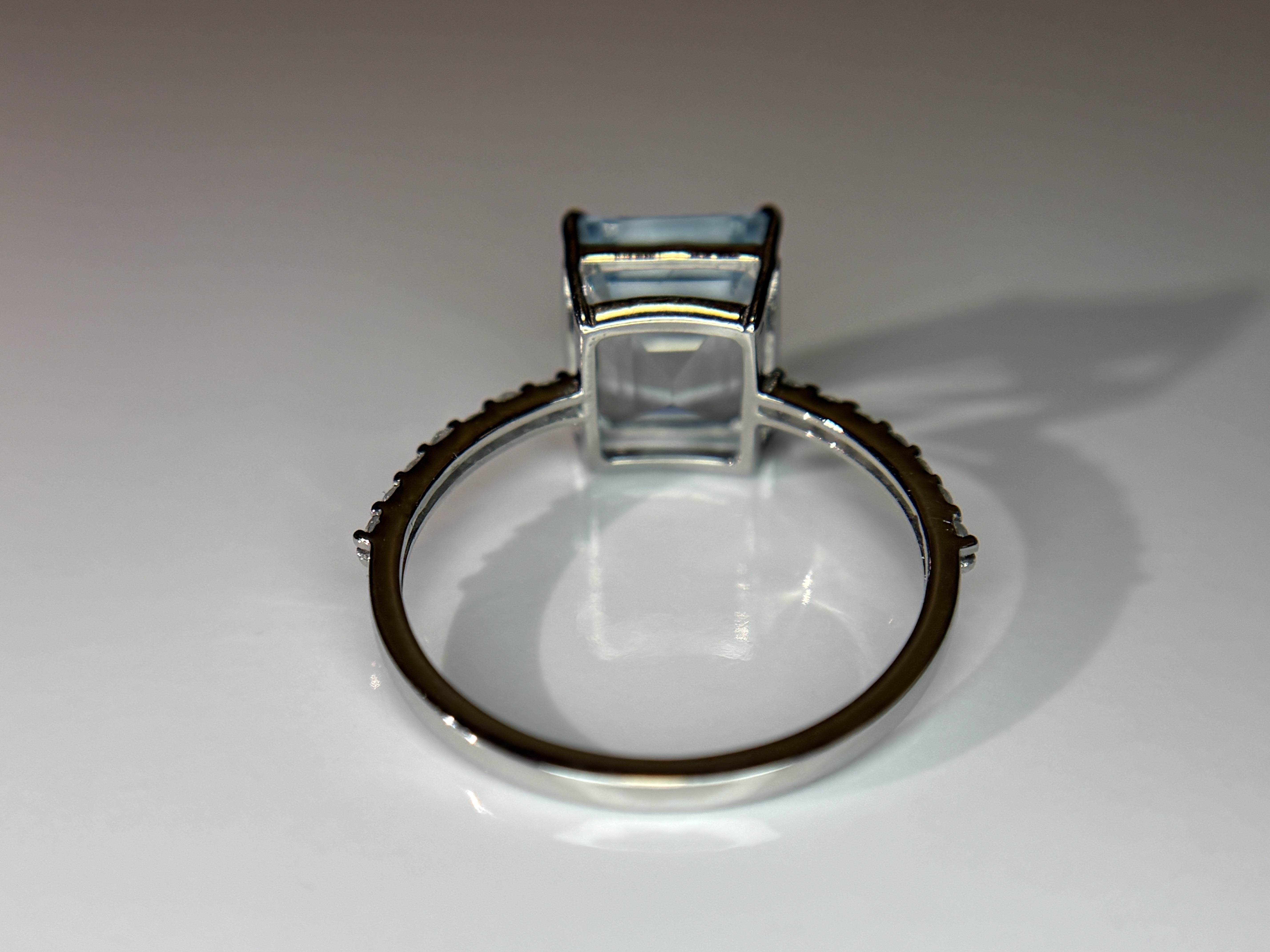 Beautiful 3.34 CT Natural Aquamarine Ring With Natural Diamonds & 950 Platinum