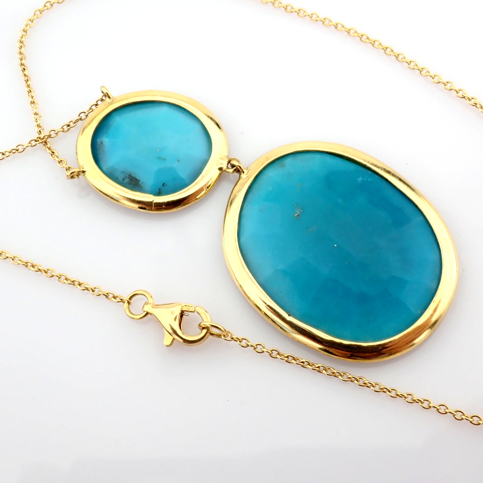 Natural Diamond 18K Yellow Gold Necklace