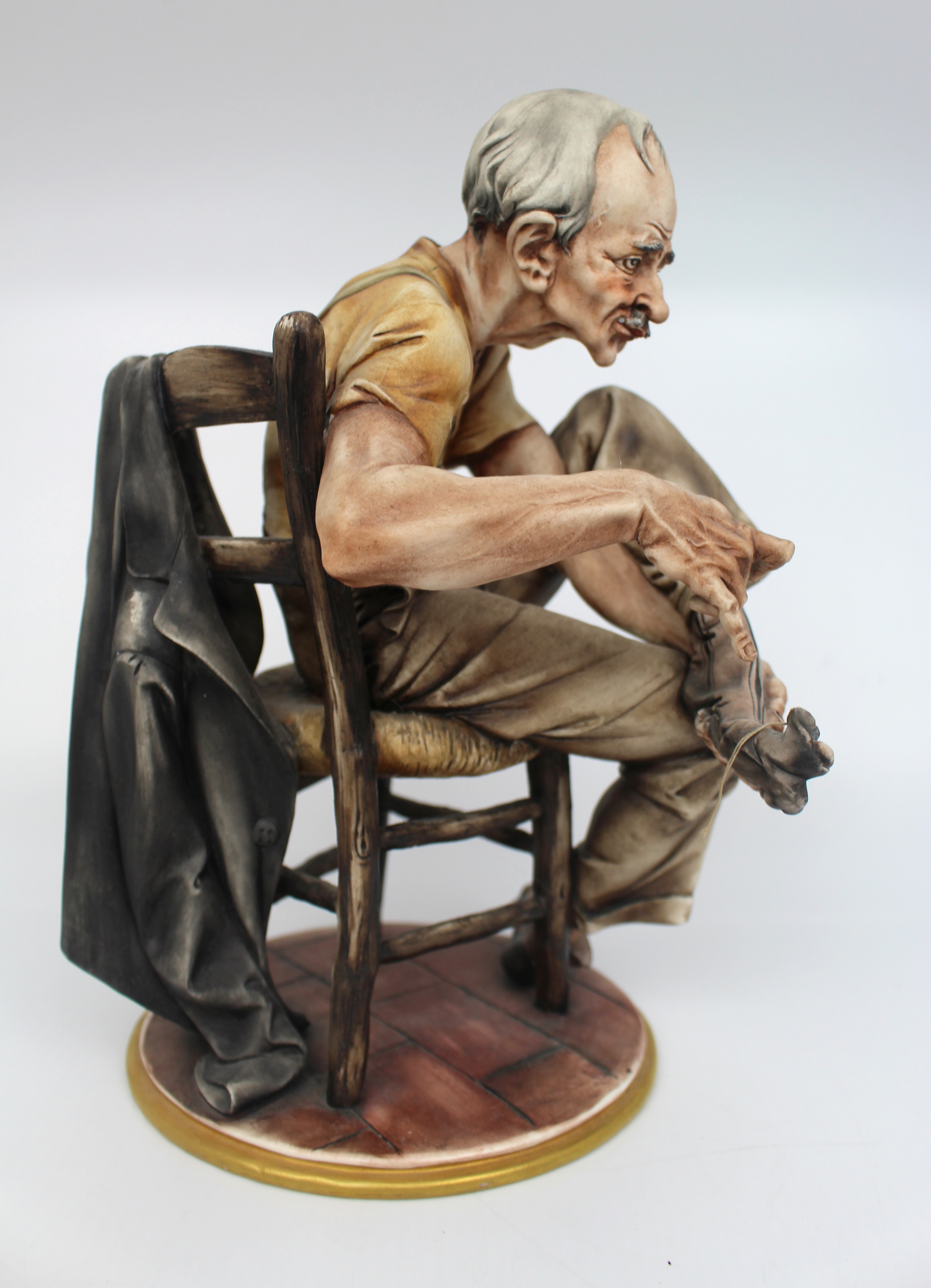 Capodimonte Tramp Darning His Socks