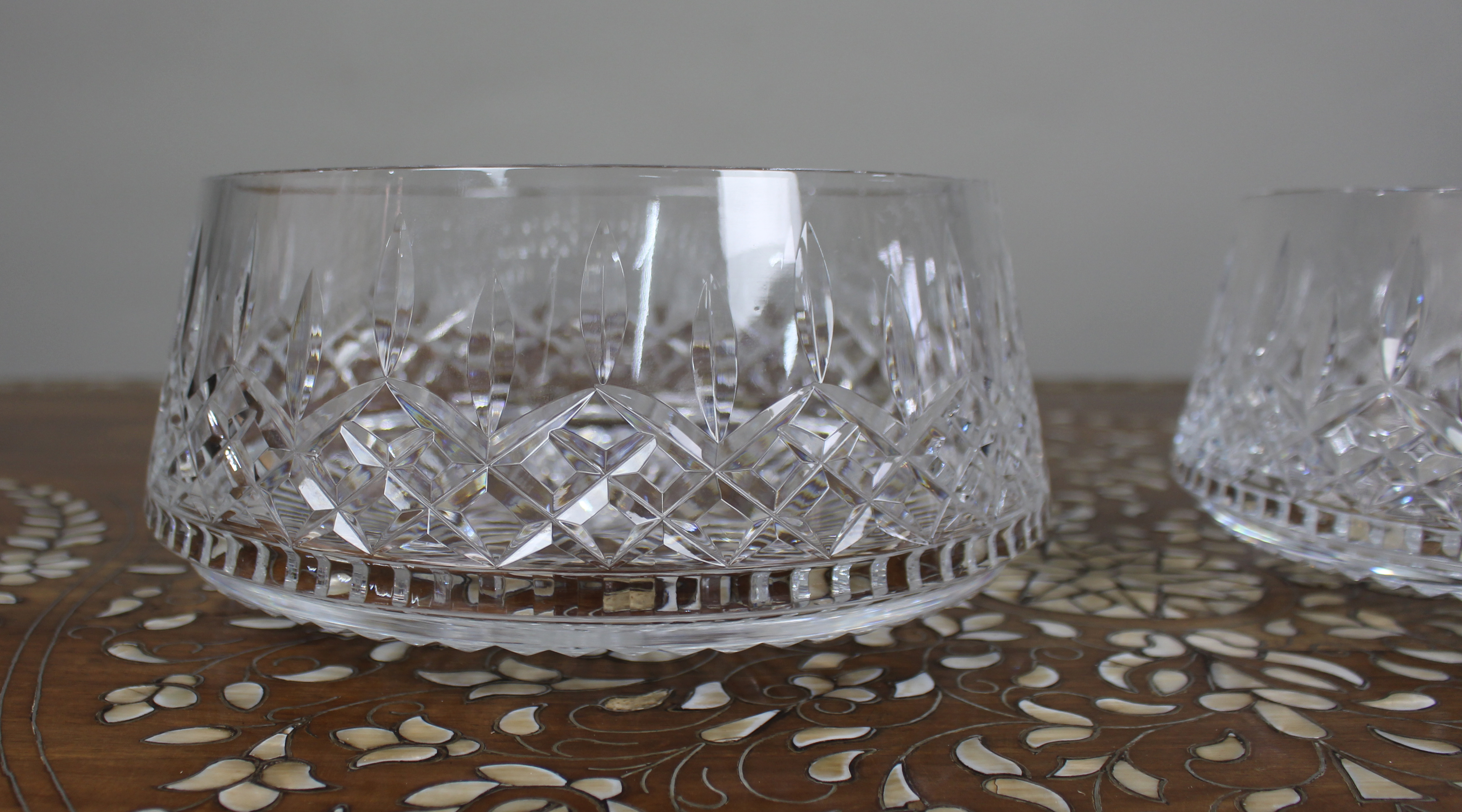 Pair of Vintage Waterford Hand-Cut Crystal Bowls