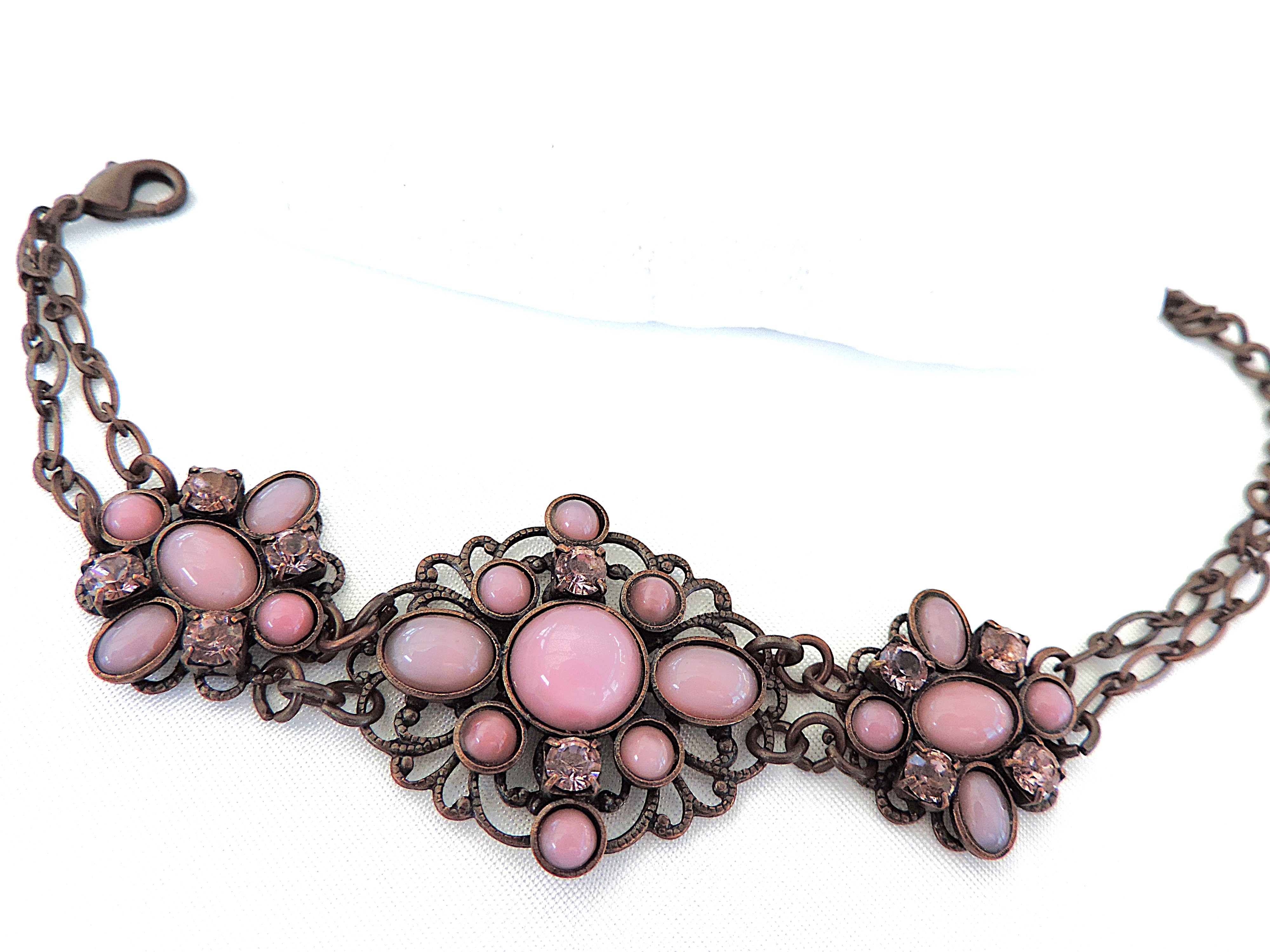 Vintage Rococo Style Italian BAIXA Gemstone Bracelet