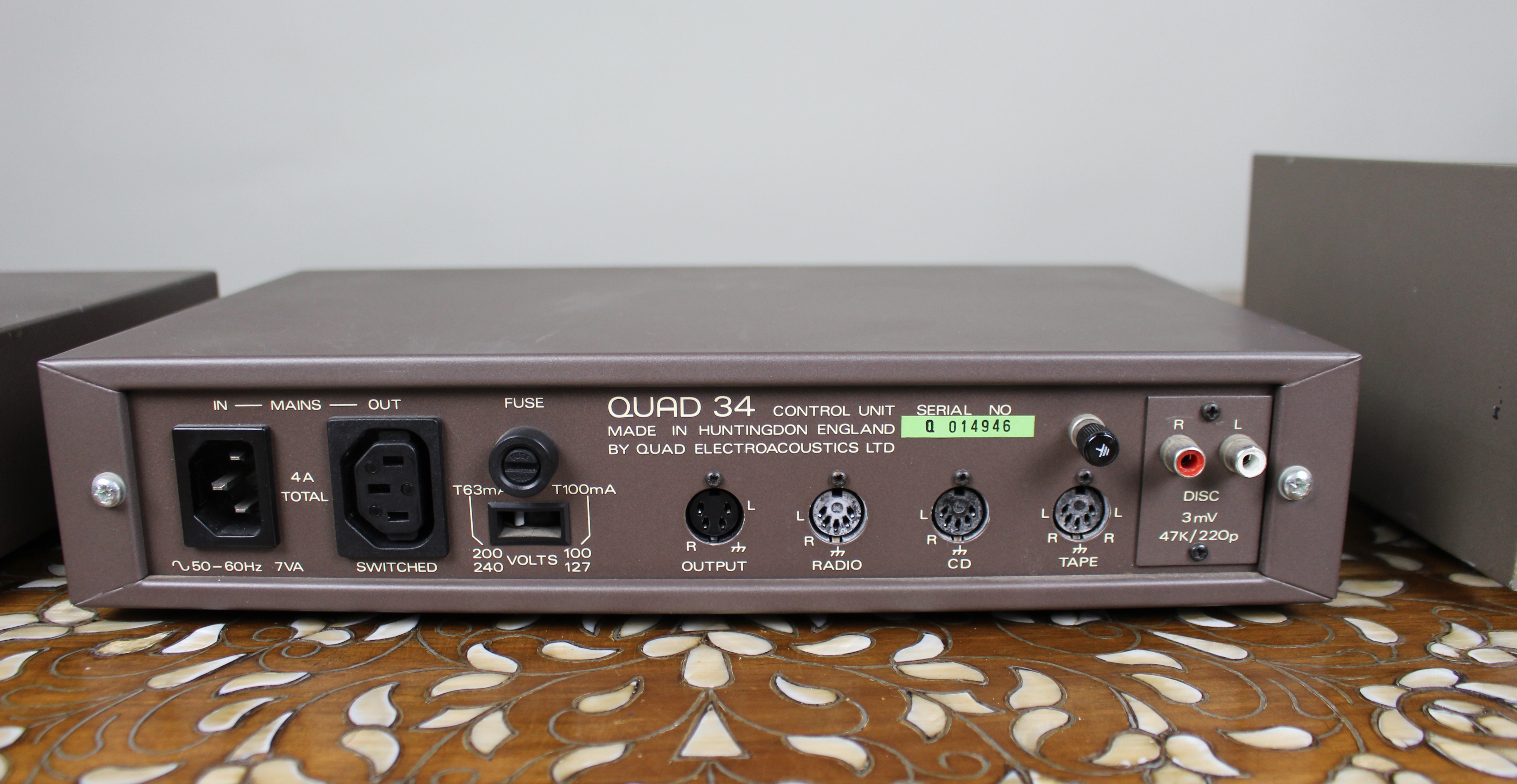Quad 405-2 Power Amplifier, Quad 34 Preamp & Quad FM4 Tuner Vintage Hi-Fi System