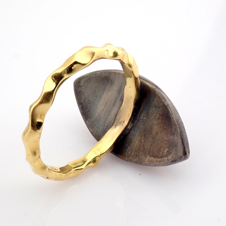 Natural Diamond 18K Yellow Gold Ring