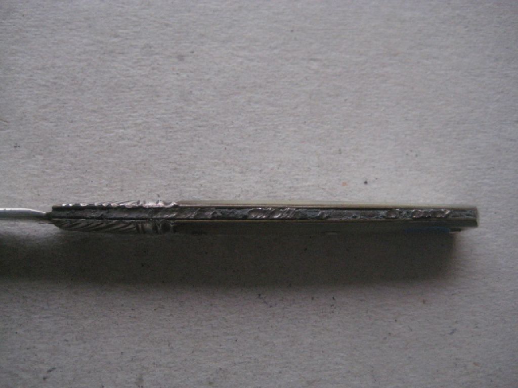 George III Mother of Pearl Hafted Silver Bladed Folding Fruit Knife