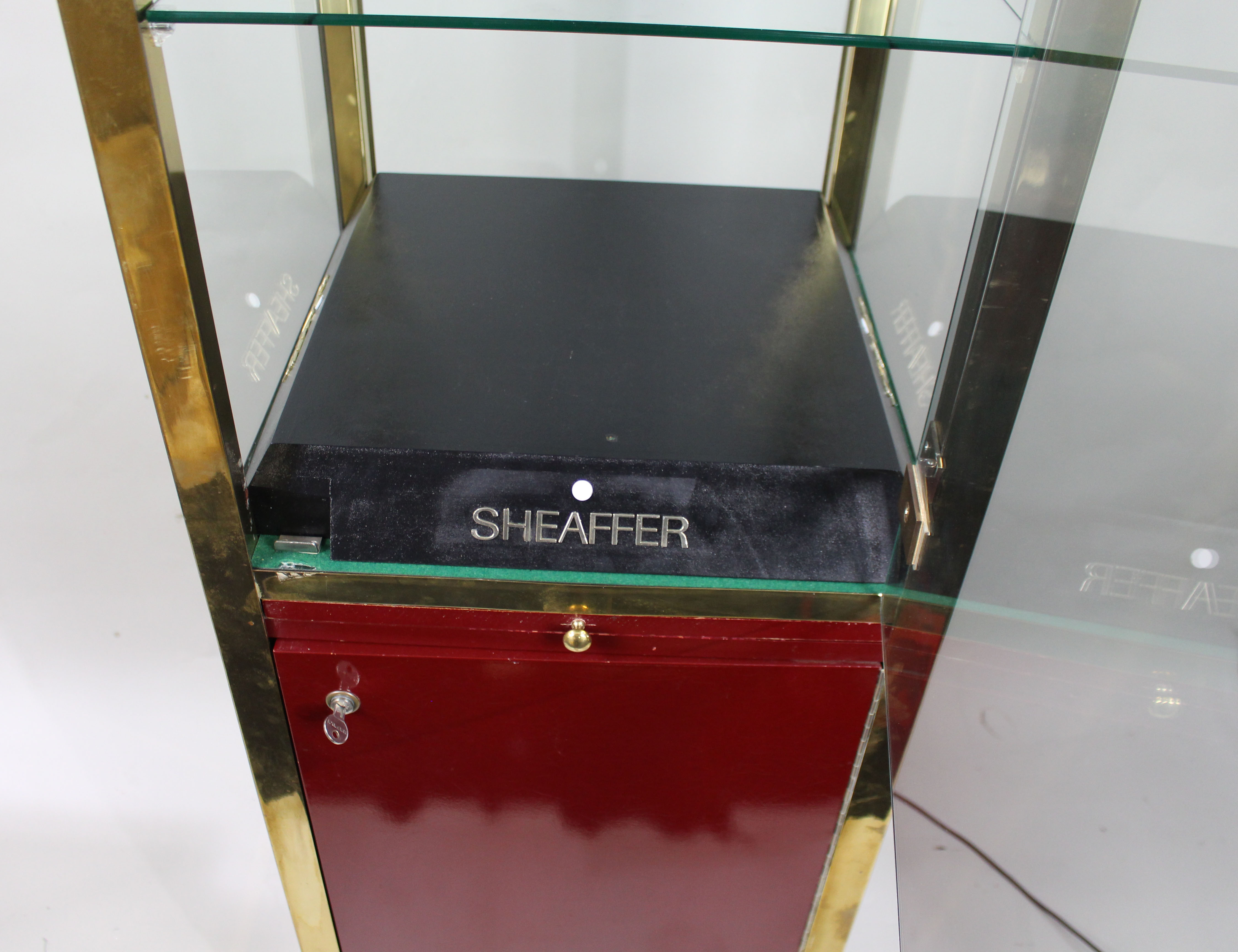 Sheaffer Brass Cased Display Cabinet