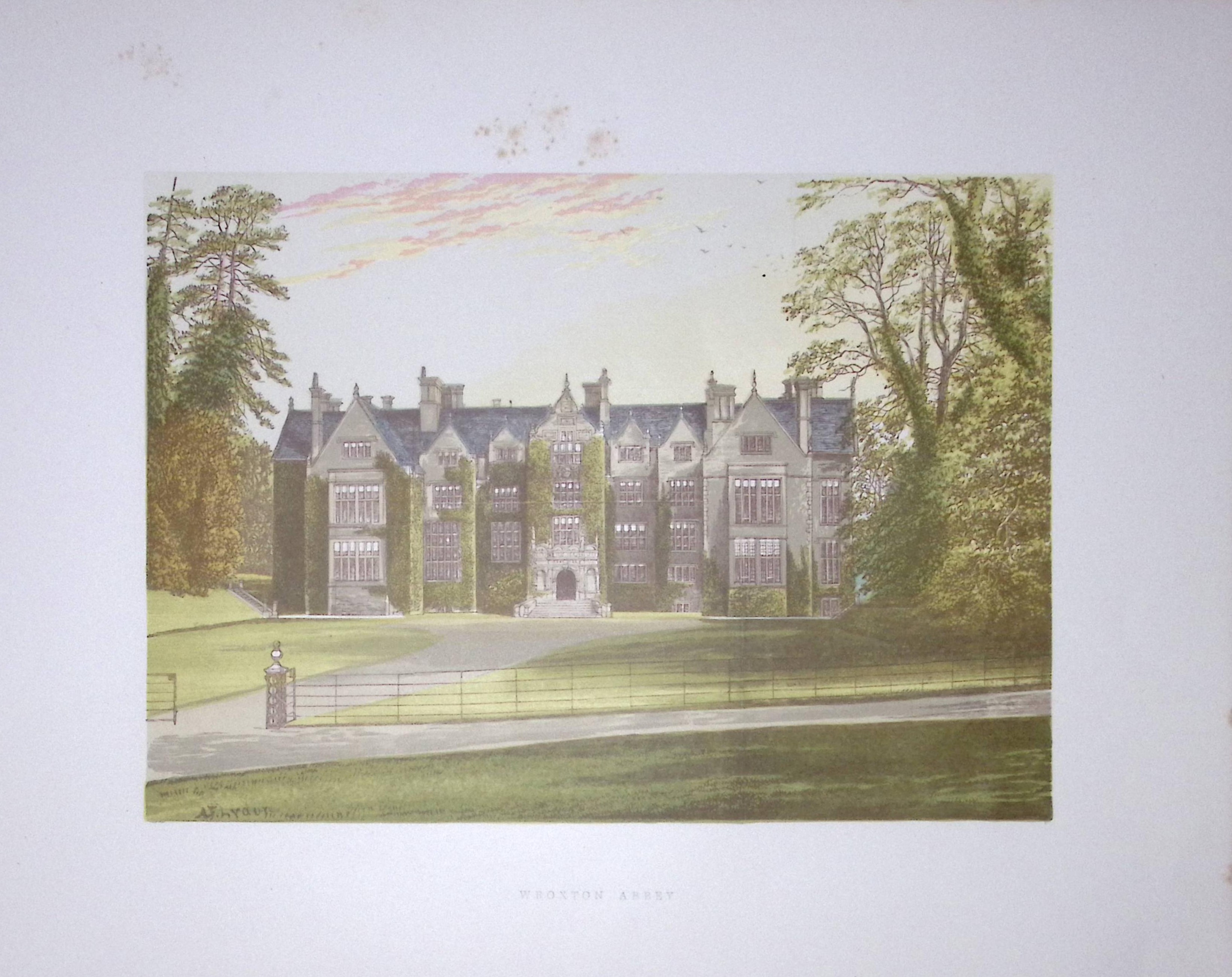 Broughton Castle Banbury Oxford 160 Years-Old Gilt-Edge Antique Book Plate-26