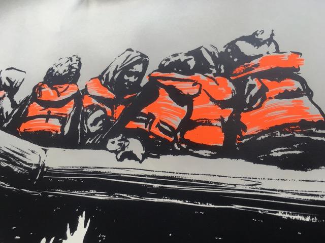 Banksy (b1974) Glastonbury Festival No9 Poster, ‘Immigrant Boat’ Screenprint With Provenance, 2025