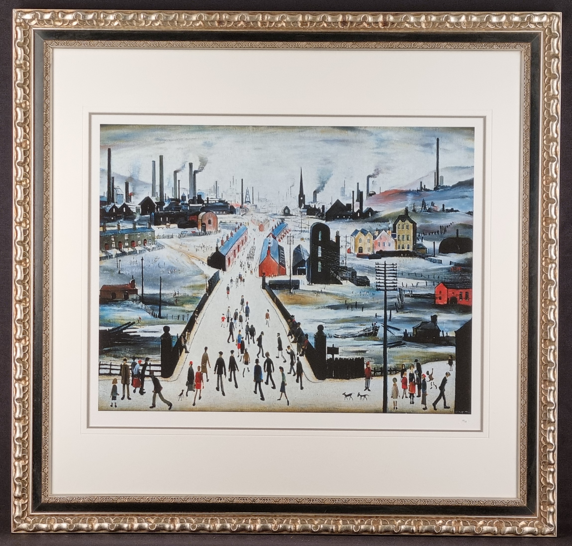 Limited Edition By L.S. Lowry Titled "The Canal Bridge, 1949".