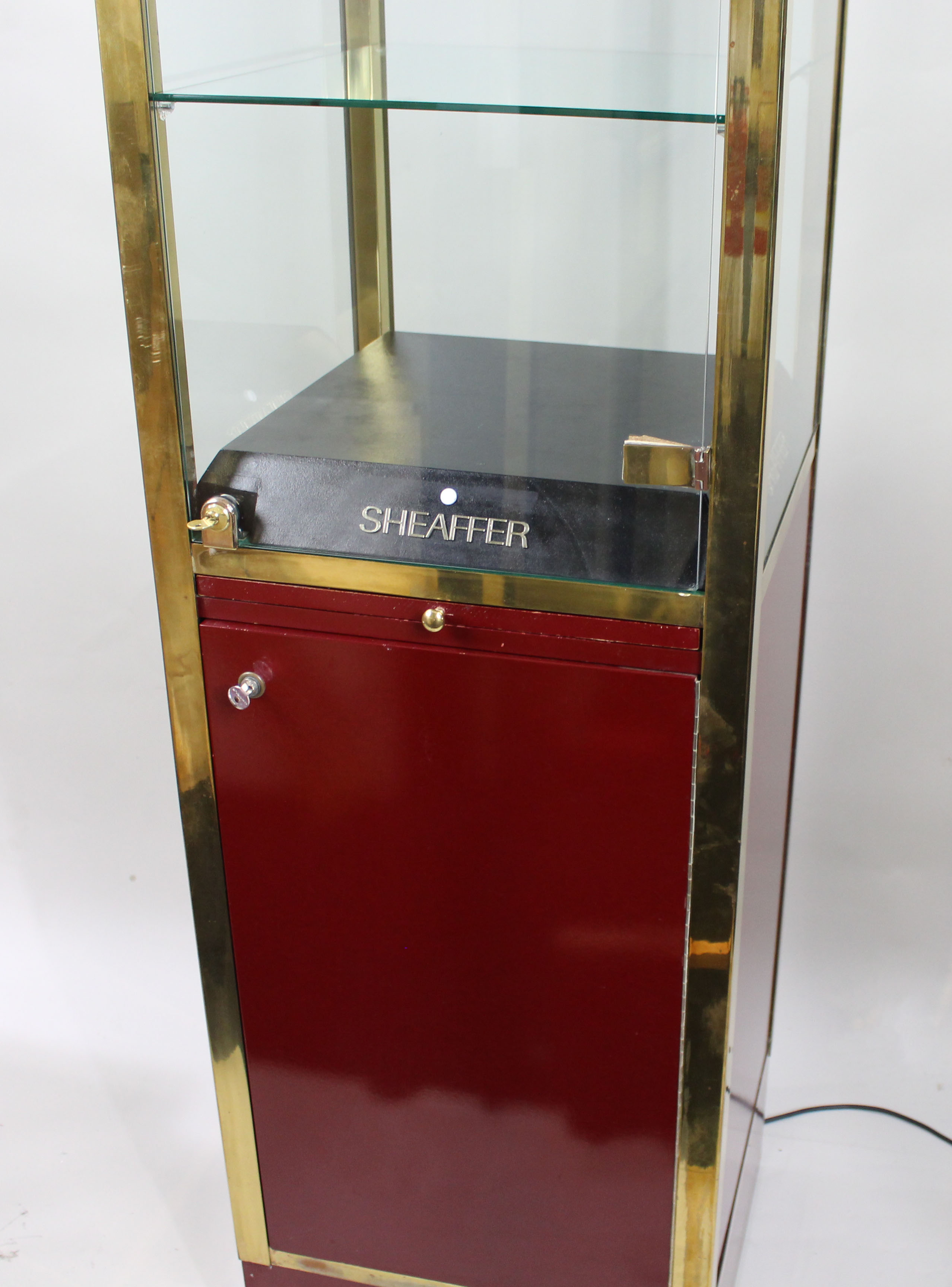 Sheaffer Brass Cased Display Cabinet