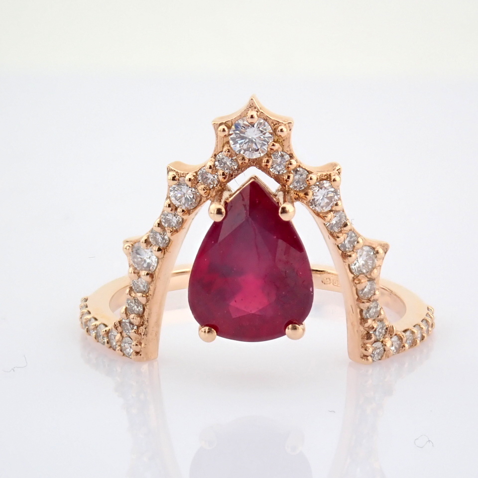 Natural Diamond 18K Rose/Pink Gold Ring