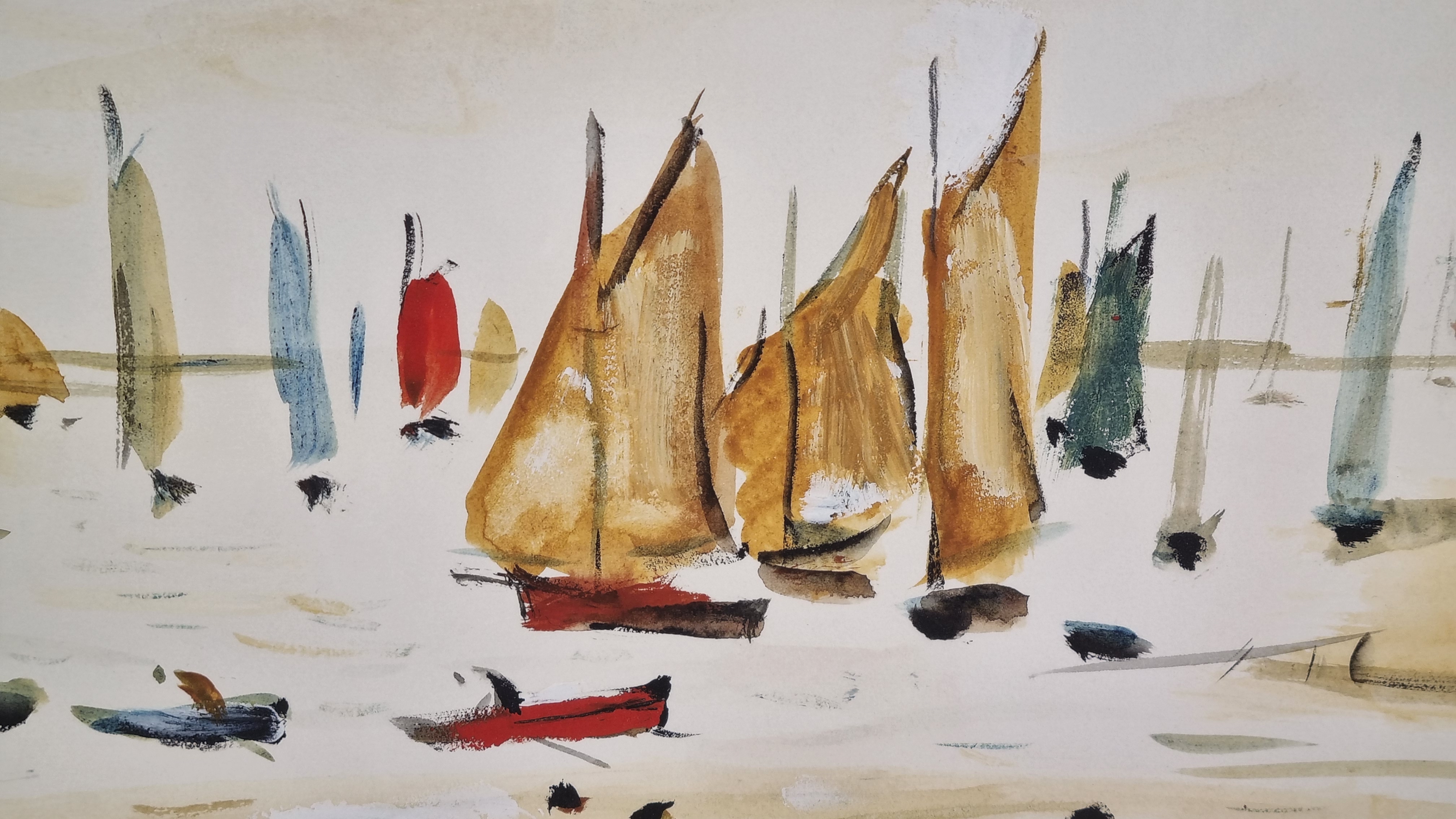 Limited Edition by L.S. Lowry "Yachts, 1959" with Certificate.