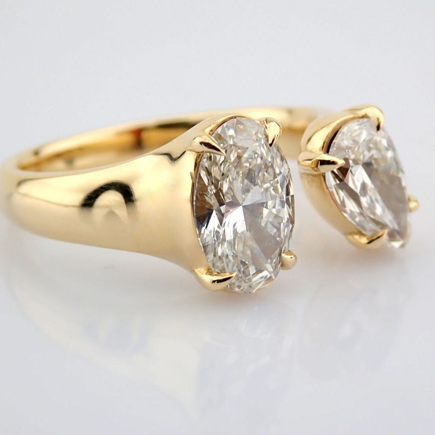 Oval Cut Lab-Grown Diamond Ring - 2.26 Total Carat (IGI Certified)