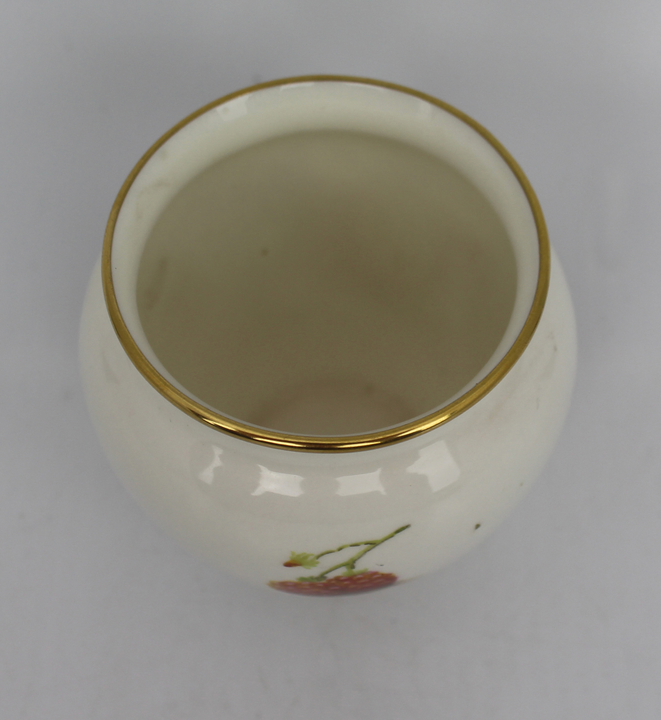 Mid 20th c. Royal Worcester Hand Painted Fruit Vase