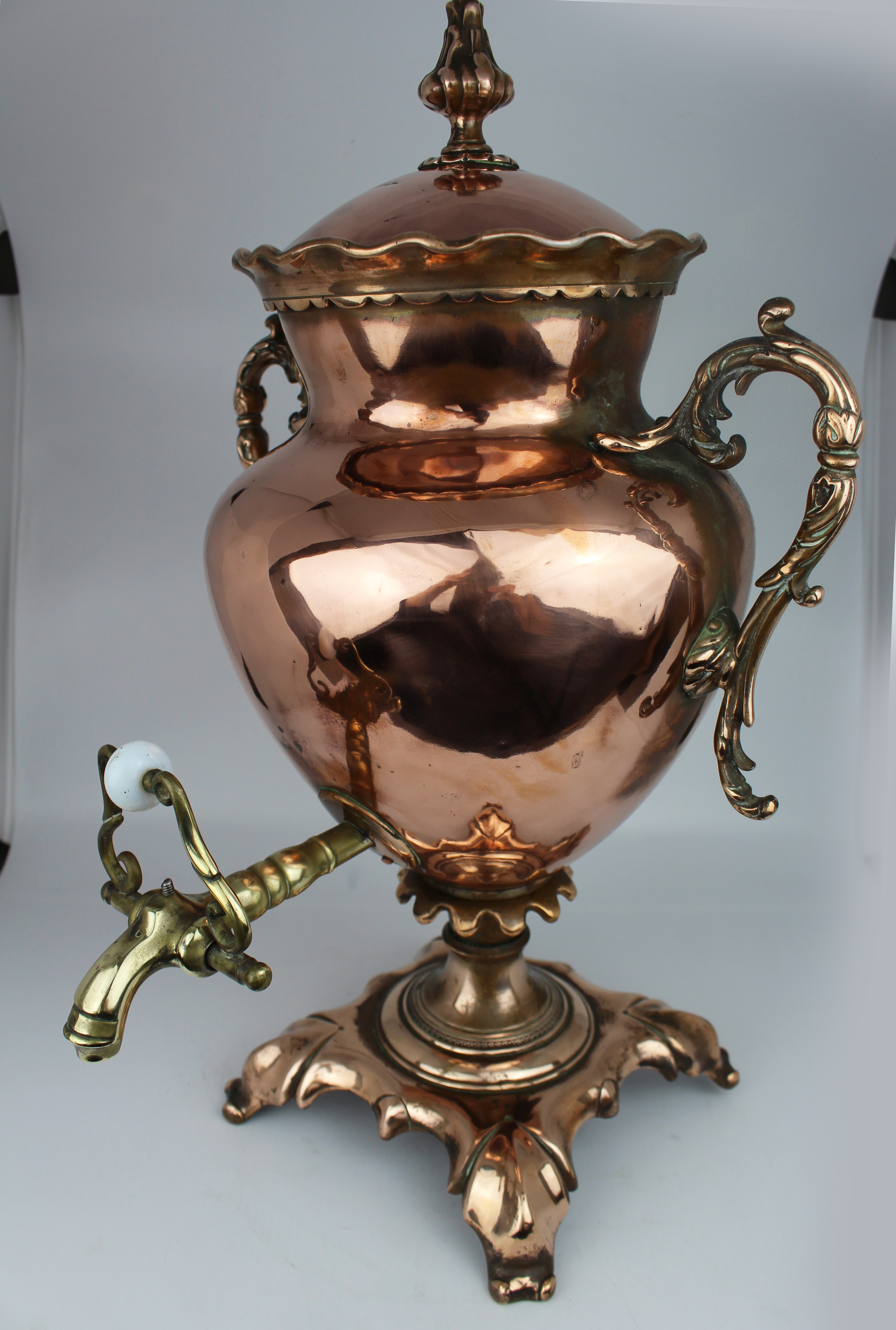 Antique 19th c. Copper & Brass Samovar