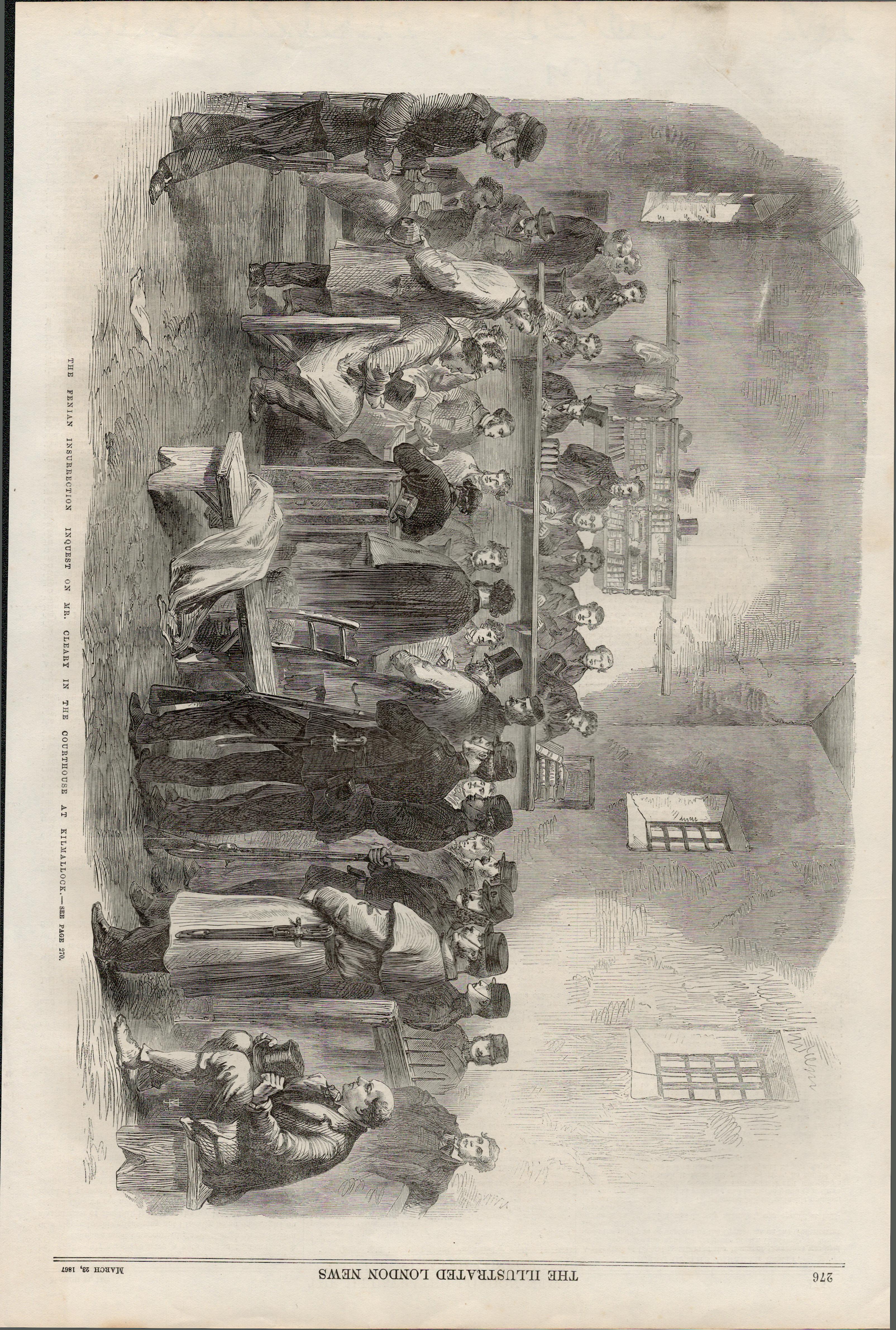 Fenian Insurrection Inquest  Kilmallock Limerick /Cork Antique 1867.