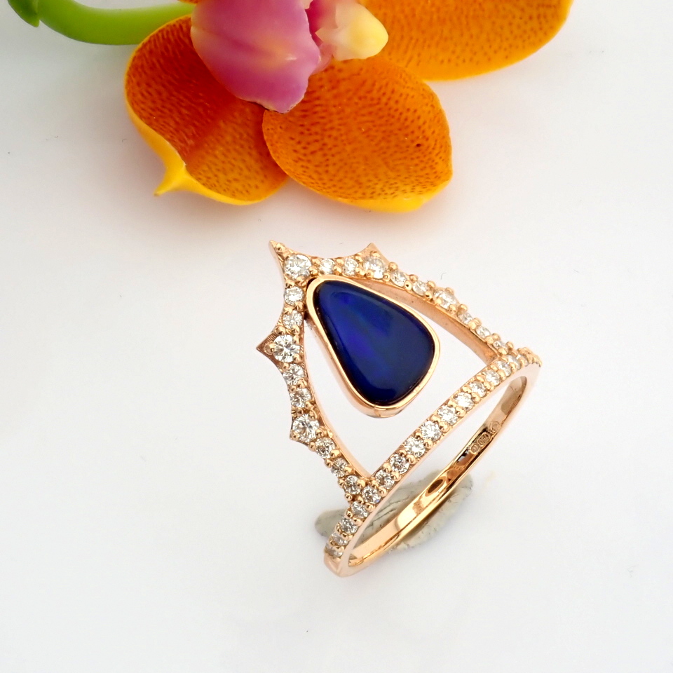 Natural Diamond 18K Rose/Pink Gold Ring