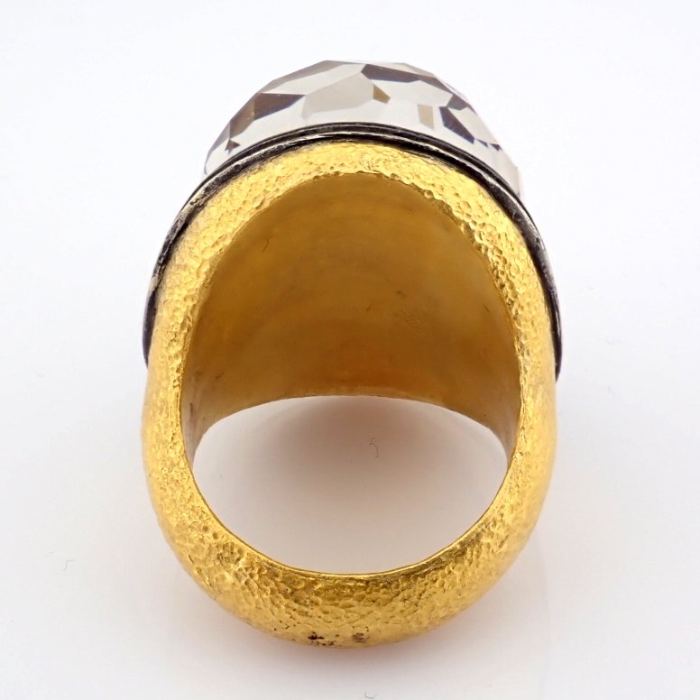 Natural Diamond 24K Yellow Gold Ring
